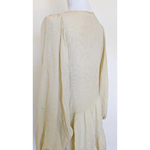 Anine Bing Madison Dress In Cream And Black Stripe Size S / 8-10 - Picture 6 of 10